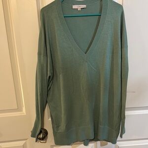 LOFT Women's Mint V-Neck Sweater